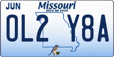 MO license plate OL2Y8A