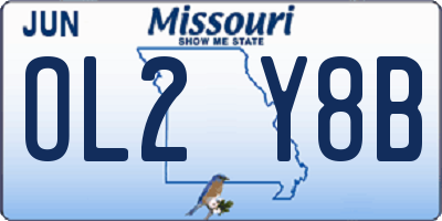 MO license plate OL2Y8B