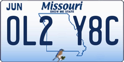 MO license plate OL2Y8C