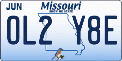 MO license plate OL2Y8E