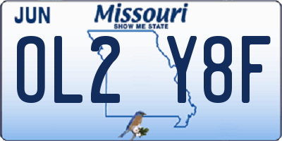 MO license plate OL2Y8F