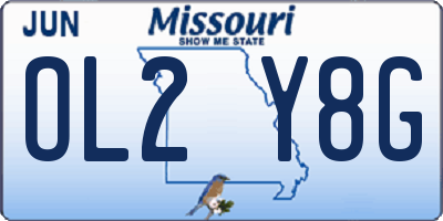 MO license plate OL2Y8G