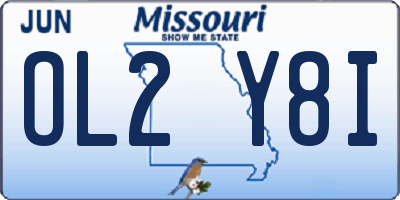 MO license plate OL2Y8I