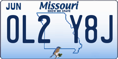 MO license plate OL2Y8J