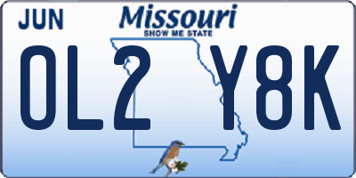 MO license plate OL2Y8K