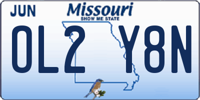MO license plate OL2Y8N