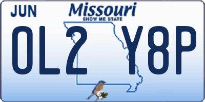 MO license plate OL2Y8P