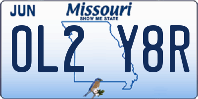 MO license plate OL2Y8R