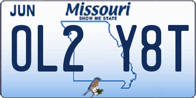 MO license plate OL2Y8T