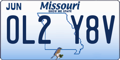 MO license plate OL2Y8V