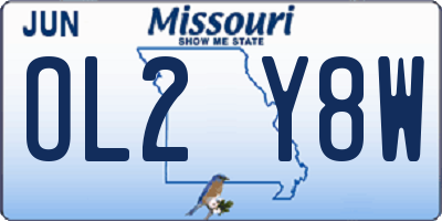 MO license plate OL2Y8W