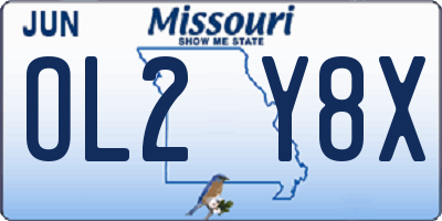MO license plate OL2Y8X