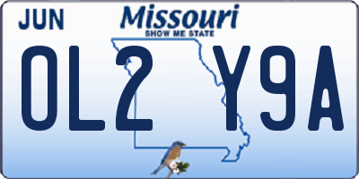 MO license plate OL2Y9A