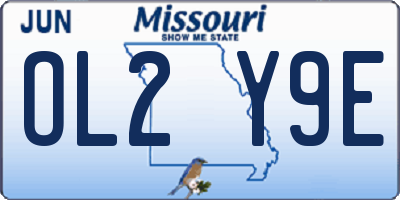 MO license plate OL2Y9E