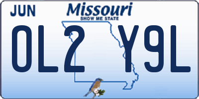 MO license plate OL2Y9L