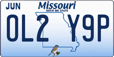 MO license plate OL2Y9P