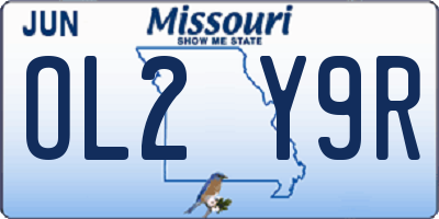 MO license plate OL2Y9R