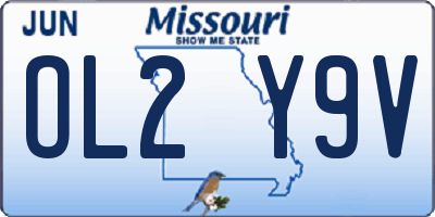 MO license plate OL2Y9V