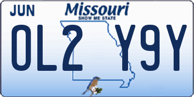 MO license plate OL2Y9Y