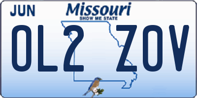 MO license plate OL2Z0V