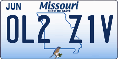 MO license plate OL2Z1V