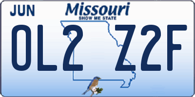 MO license plate OL2Z2F