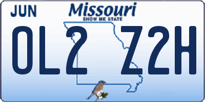 MO license plate OL2Z2H