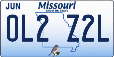 MO license plate OL2Z2L