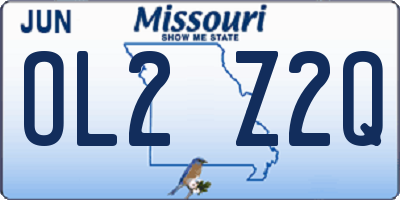 MO license plate OL2Z2Q