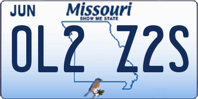 MO license plate OL2Z2S