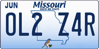 MO license plate OL2Z4R