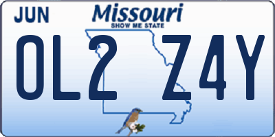 MO license plate OL2Z4Y