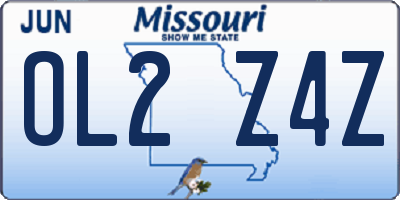 MO license plate OL2Z4Z