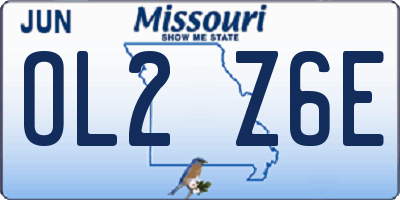 MO license plate OL2Z6E