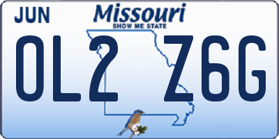 MO license plate OL2Z6G