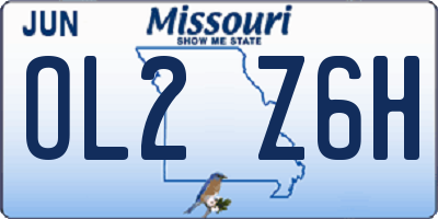 MO license plate OL2Z6H