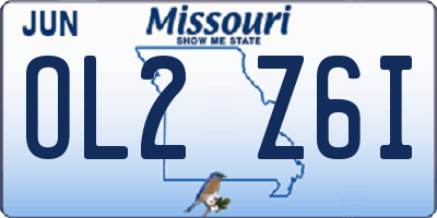 MO license plate OL2Z6I