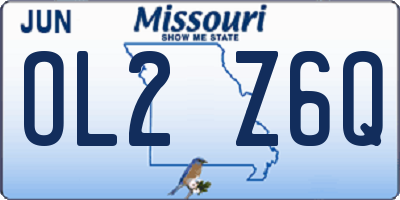 MO license plate OL2Z6Q