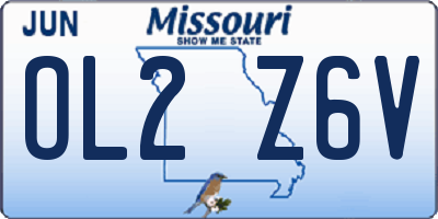 MO license plate OL2Z6V