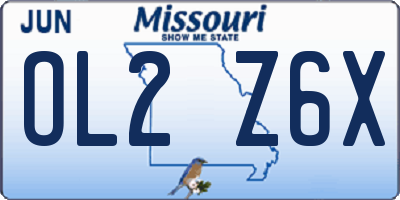 MO license plate OL2Z6X
