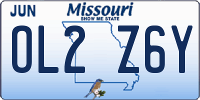 MO license plate OL2Z6Y