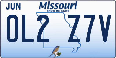 MO license plate OL2Z7V