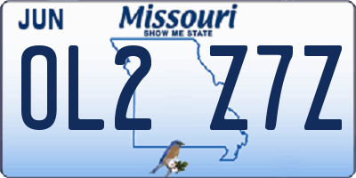 MO license plate OL2Z7Z