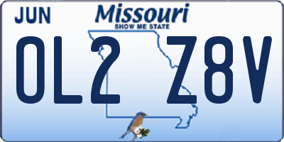 MO license plate OL2Z8V