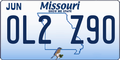 MO license plate OL2Z9O