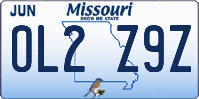 MO license plate OL2Z9Z
