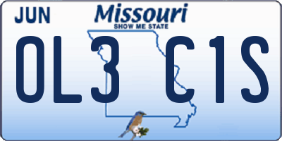 MO license plate OL3C1S