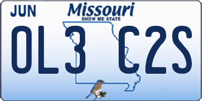 MO license plate OL3C2S