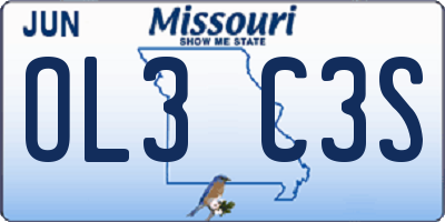 MO license plate OL3C3S
