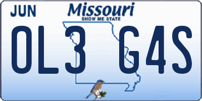 MO license plate OL3G4S